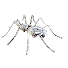E. Spencer Sterling Silver Onyx Spider Brooch