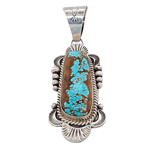Native American Necklaces & Pendants - Navajo #8 Turquoise Pendant - Mary Ann Spencer