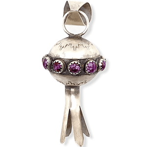 Native American Necklaces & Pendants - Navajo Blossom Pendant In Purple Spiny Oyster
