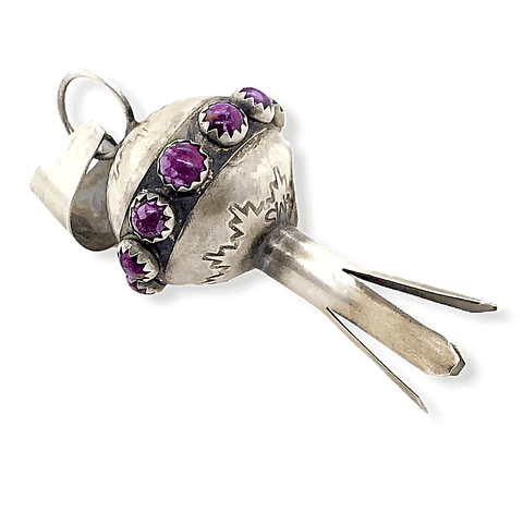 Image of Native American Necklaces & Pendants - Navajo Blossom Pendant In Purple Spiny Oyster
