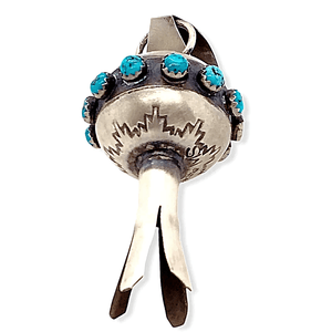 Native American Necklaces & Pendants - Navajo Blossom Pendant In Turquoise