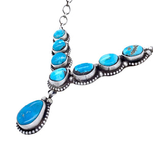 Native American Necklaces & Pendants - Navajo Blue Bird Turquoise Dangle Necklace- Ella Peters