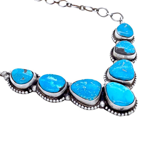 Image of Native American Necklaces & Pendants - Navajo Blue Bird Turquoise Necklace- Ella Peters - Native American