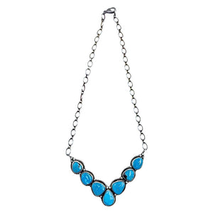 Native American Necklaces & Pendants - Navajo Blue Bird Turquoise Necklace- Ella Peters - Native American