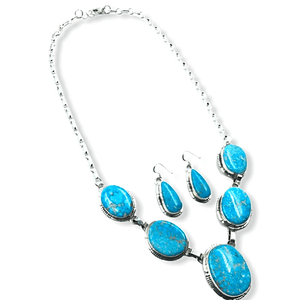 Native American Necklaces & Pendants - Navajo Bluebird Turquoise Radiance Necklace And Set- Samson Edsitty