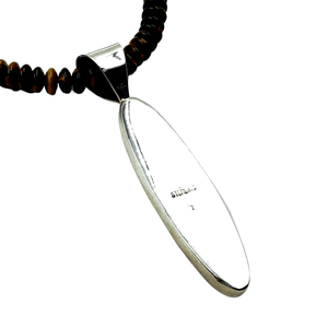 Native American Necklaces & Pendants - Navajo Brown  Picture Jasper  Onyx Necklace