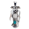 Native American Necklaces & Pendants - Navajo Corn Maiden Pendant With Turquoise Stone - Alex Sanchez