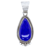 Native American Necklaces & Pendants - Navajo Deep Blue Lapis Teardrop Pendant - Esther Spencer