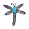 Native American Necklaces & Pendants - Navajo Embellished Dragonfly Turquoise Pendant