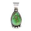 Native American Necklaces & Pendants - Navajo Green Sonoran Turquoise Teardrop Pendant