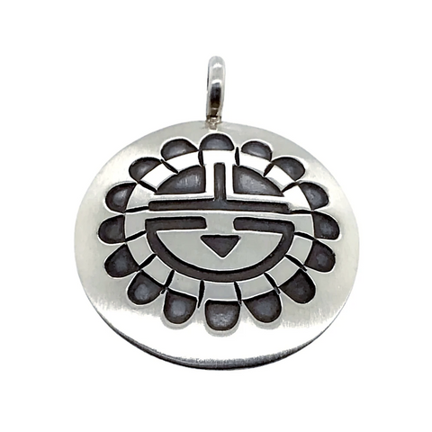 Image of Native American Necklaces & Pendants - Navajo Kachina Sterling Silver Pendant