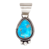 Native American Necklaces & Pendants - Navajo Kingman Teardrop Turquoise Pendant - Shelia Becenti