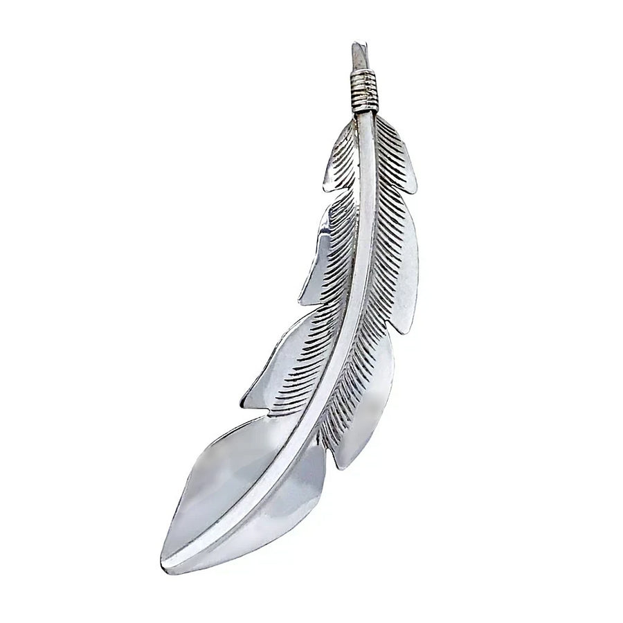 Billy Long Native American Sterling Silver Feather Dangle Earrings shops For Women