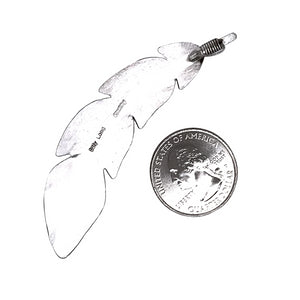 Native American Necklaces & Pendants - Navajo Sterling Silver Feather Pendant - Billy Long