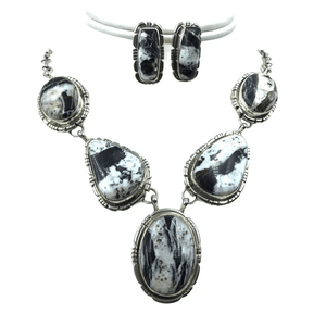 Native American Necklaces & Pendants - Navajo White Buffalo Necklace Set - Shelia Becenti