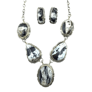 Native American Necklaces & Pendants - Navajo White Buffalo Necklace Set - Shelia Becenti
