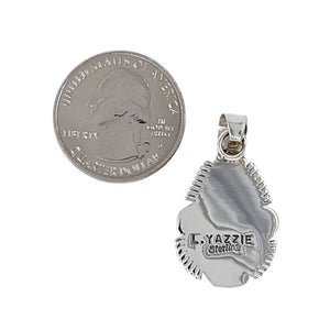 Native American Necklaces & Pendants - Navajo White Buffalo Sterling Silver Pendant - L. Yazzie