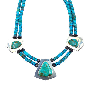 Native American Necklaces & Pendants - Pawn Reversible Turquoise And Onyx  Necklace