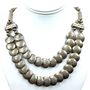 Native American Necklaces & Pendants - Pawn Silver Disk Navajo Necklace