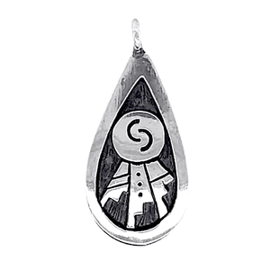 Native American Necklaces & Pendants - Small Hopi Ancient Relic Sterling Silver Pendant