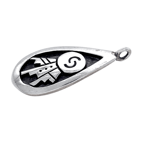 Image of Native American Necklaces & Pendants - Small Hopi Ancient Relic Sterling Silver Pendant