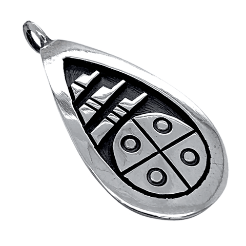 Image of Native American Necklaces & Pendants - Small Hopi Traditional Symbol Sterling Silver Pendant