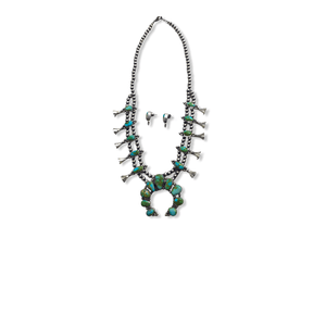Native American Necklaces & Pendants - Sonoran Squash Blossom Necklace Set- Shelia Becenti