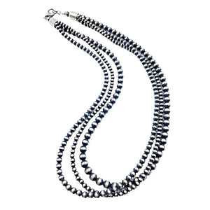Native American Necklaces & Pendants - Three Strand Navajo Pearls Necklace - 22 Inch - Native American