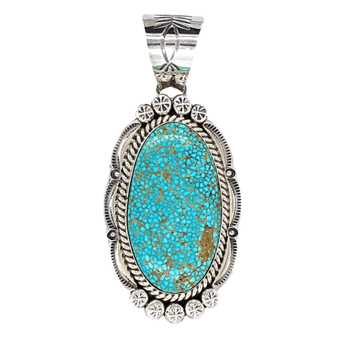 Image of Native American Necklaces & Pendants - Turquoise Mountain Adventurer Oval Pendant - Mary Ann Spencer, Navajo
