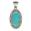 Native American Necklaces & Pendants - Turquoise Mountain Adventurer Oval Pendant - Mary Ann Spencer, Navajo