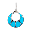 Native American Necklaces & Pendants - Zuni Sleeping Beauty Circular Pendant -Small