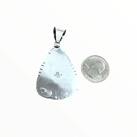 Image of Native American Pendants - Navajo Bumblebee Jasper Stone Teardrop Pendant - Samson Edsitty - Native American