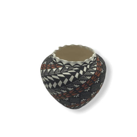 Image of Native American Pot - SOLD Acoma Multi-Color Po.t By Sandra Victorino