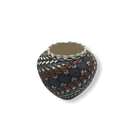 Image of Native American Pot - SOLD Acoma Multi-Color Po.t By Sandra Victorino