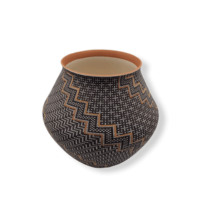 Native American Pot - SOLD  Step-Pattern  By F. Antonio