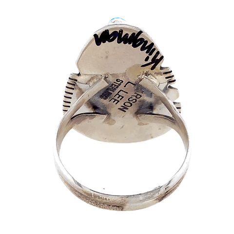 Image of Native American Ring - Kingman Turquoise Teardrop Ring