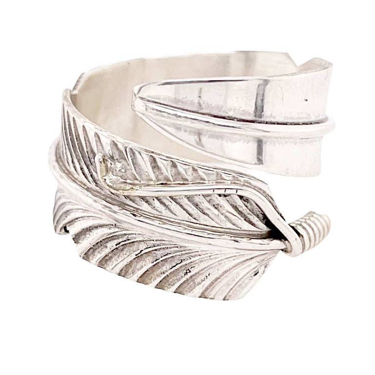 Navajo Adjustable Feather Wrap Around Ring Chris Charley Native American Native American Jewelry