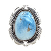 Native American Ring - Navajo Golden Hills Turquoise Embellished Ring - G. Spencer