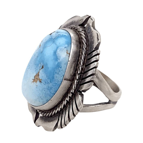 Image of Native American Ring - Navajo Golden Hills Turquoise Embellished Ring - G. Spencer