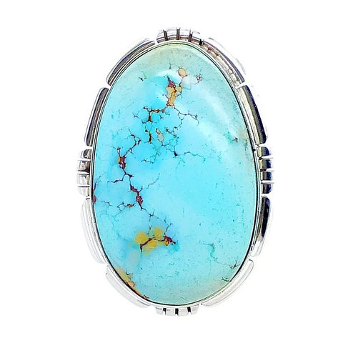 Image of Native American Ring - Navajo Golden Hills Turquoise Ring - Samson Edsitty