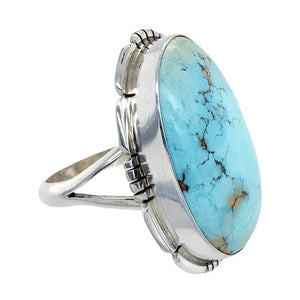 Native American Ring - Navajo Golden Hills Turquoise Ring - Samson Edsitty