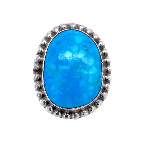Image of Native American Ring - Navajo Kingman Turquoise Ring - Samson Edsitty