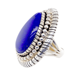 Native American Ring - Navajo Lapis Lazuli Teardrop Ring