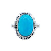 Native American Ring - Navajo Sleeping Beauty Turquoise Sterling Silver Ring - Native American