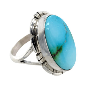 Native American Ring - Navajo Sonoran Turquoise Blue & Green Ring