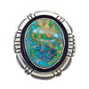 Native American Ring - Navajo Sonoran Turquoise Embellished Ring - E. Spencer