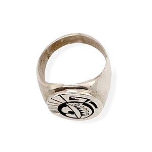 Native American Ring - Navajo Sterling Silver Ring With Bear Detail