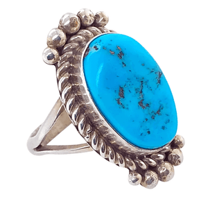 Native American Ring - Rough Sleeping Beauty Turquoise Ring - Mary Ann Spencer