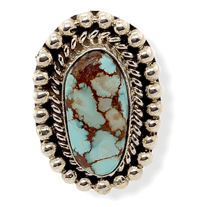 Native American Ring - SOLD Navajo Golden Hills Turquoise Rin.g With Twisted Silver
