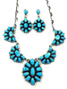 Navajo Cluster Necklace- Kingman Turquoise - Native American